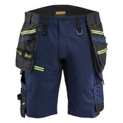 Blaklader 1972 1149 Striker Short 2-Weg Stretch Donker Marineblauw High Vis Geel