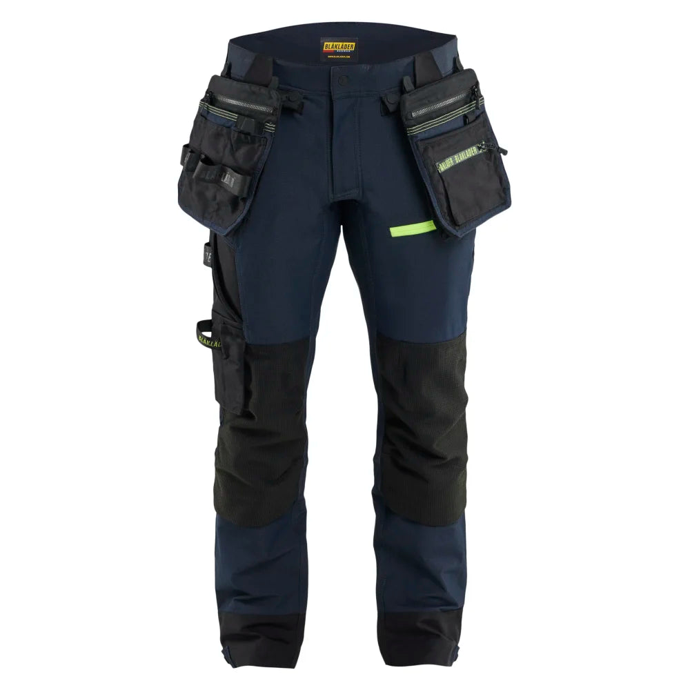 Blaklader 1979 1649 ToolRig Striker Werkboek 4-Weg Stretch Donker Marineblauw High Vis Geel