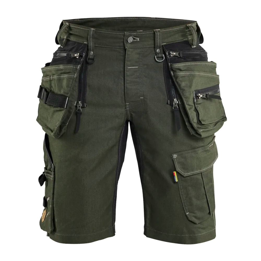 Blaklader 1992 1141 Short Denim Stretch X1900 Donker Herfstgroen Zwart