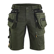 Blaklader 1992 1141 Short Denim Stretch X1900 Donker Herfstgroen Zwart