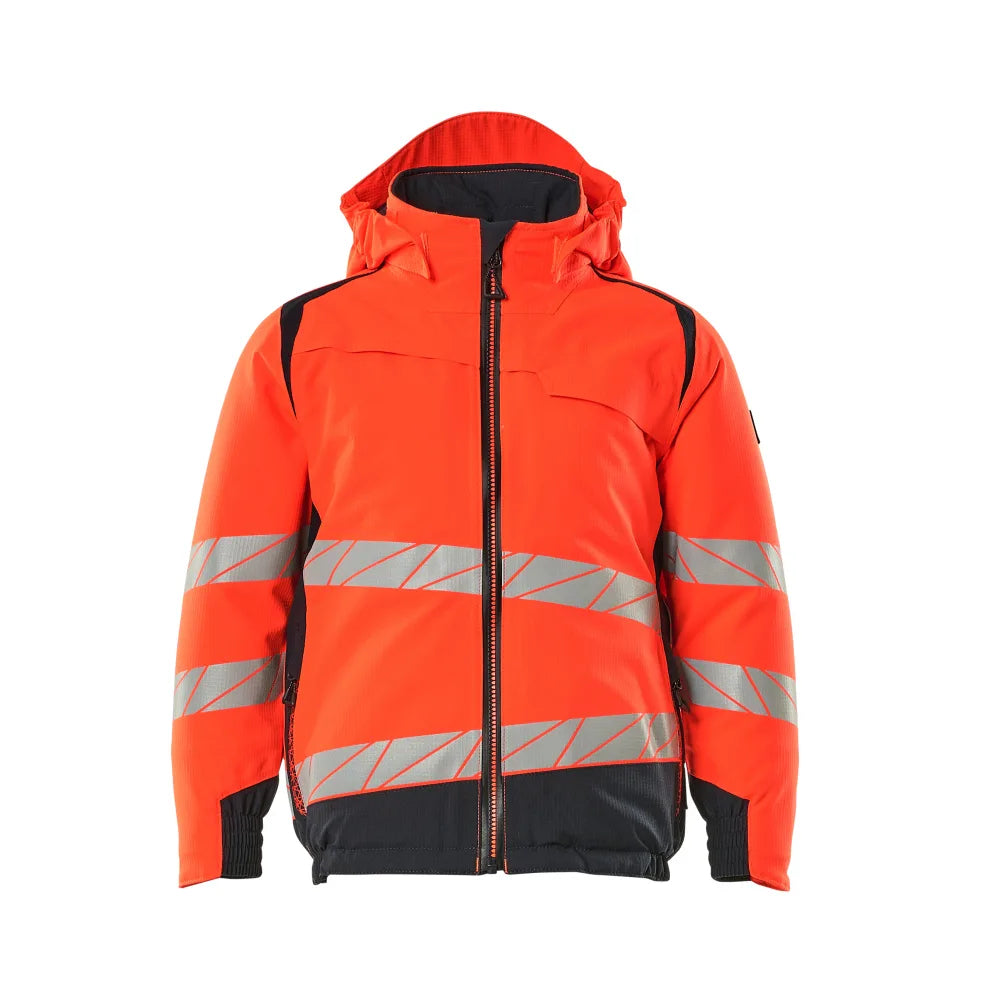 Mascot 19935-449 Winterjas Voor Kinderen High Vis Rood Donkermarine