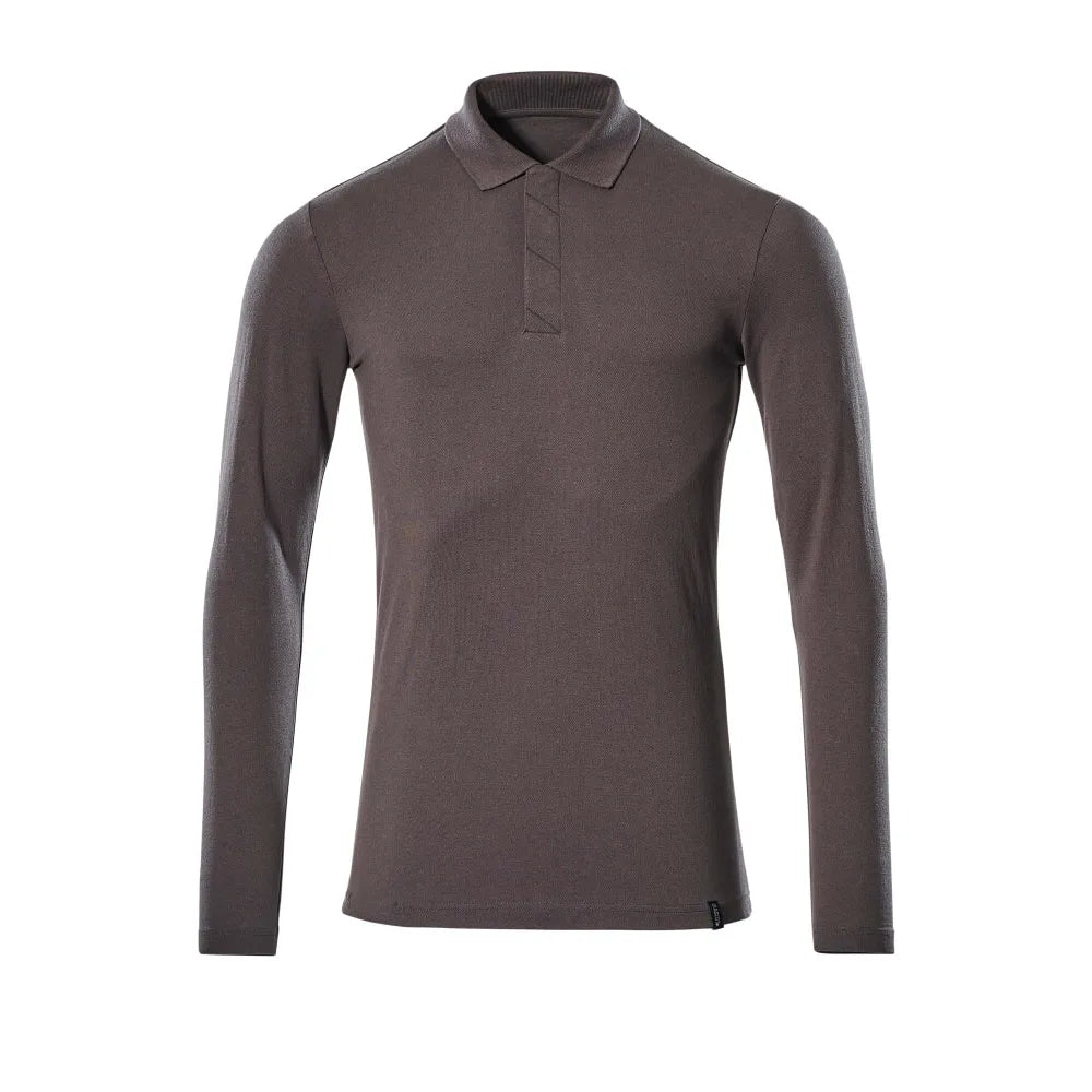 Mascot 20483-961 Poloshirt Met Lange Mouwen Donkerantraciet
