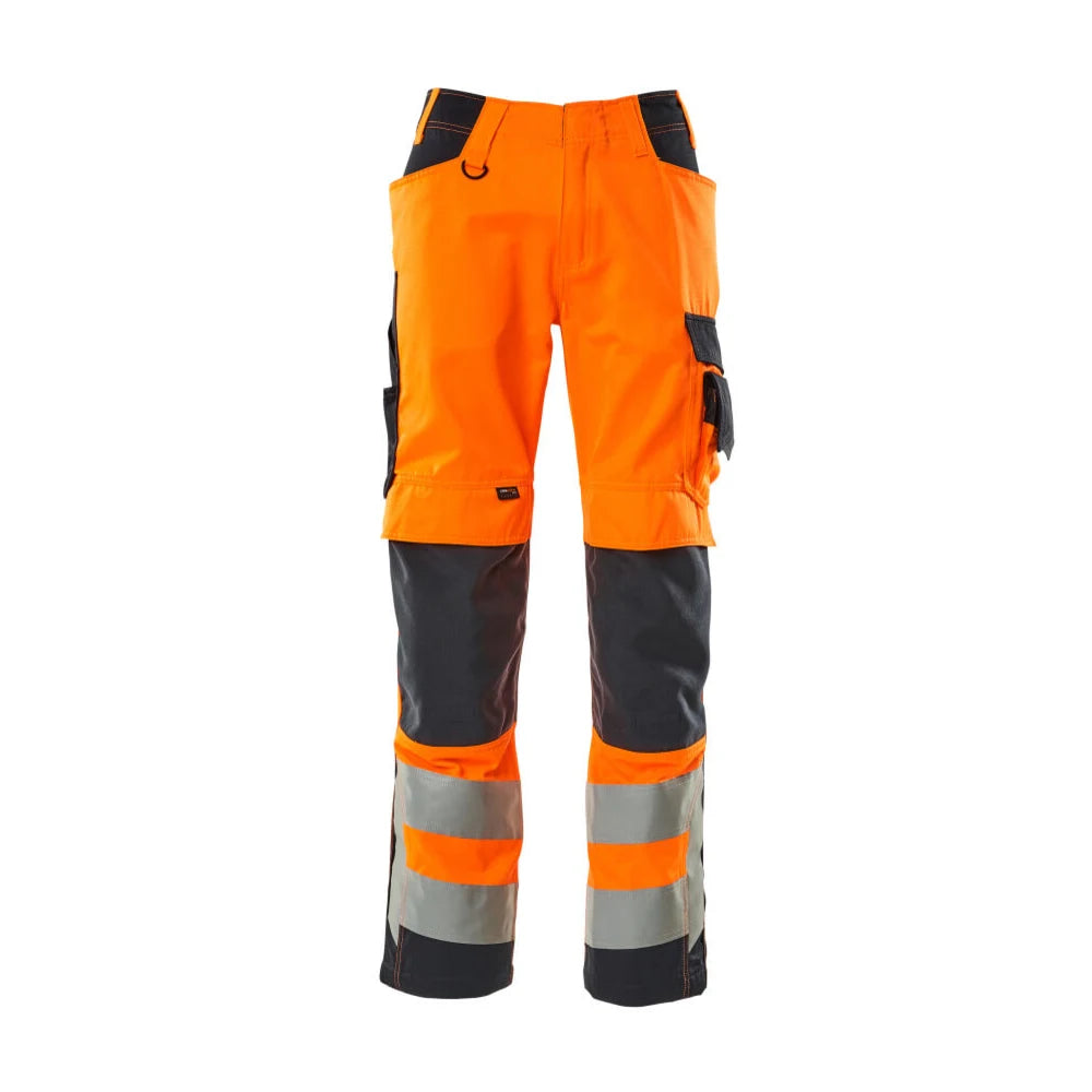 Mascot 20879-236 Broek Met Kniezakken High Vis Oranje Donkermarine