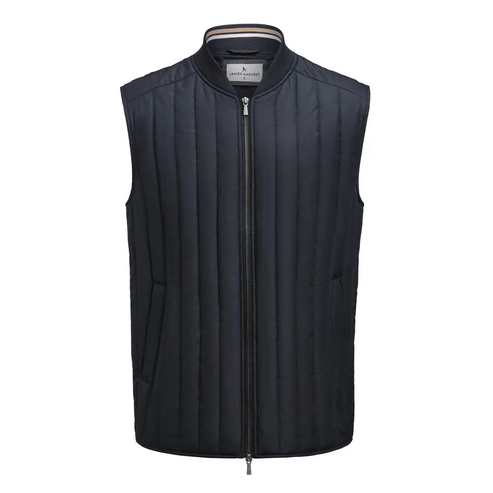 James Harvest Scarsdale Vest Bodywarmer Heren Zwart