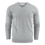 James Harvest Ashland V Gebreide Sweater Heren Grijs Mêlée