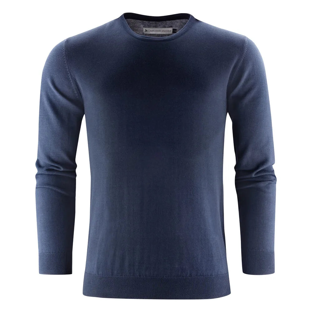 James Harvest Ashland U Gebreide Sweater Heren Marine