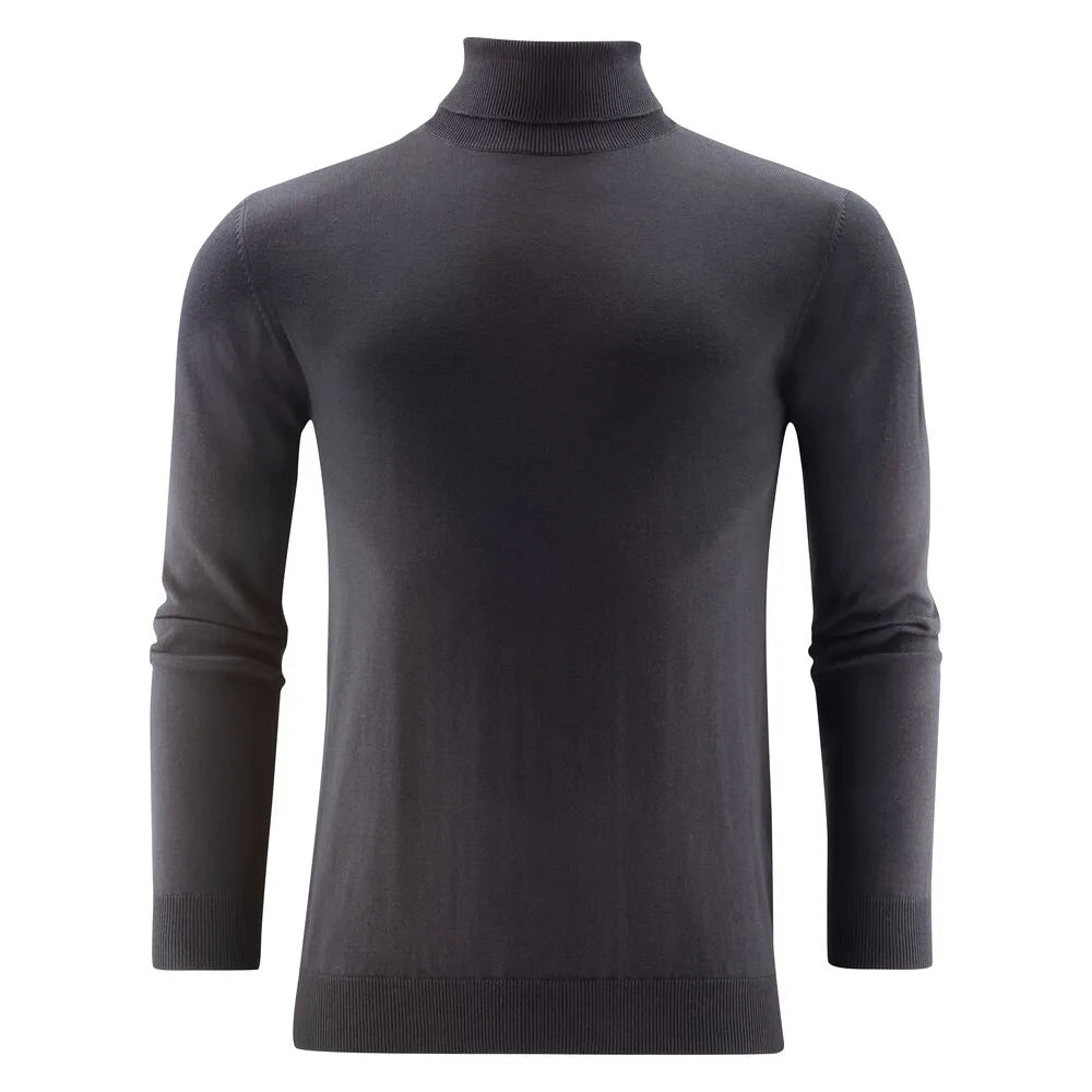 James Harvest Ashland Turtle Gebreide Sweater Heren Zwart
