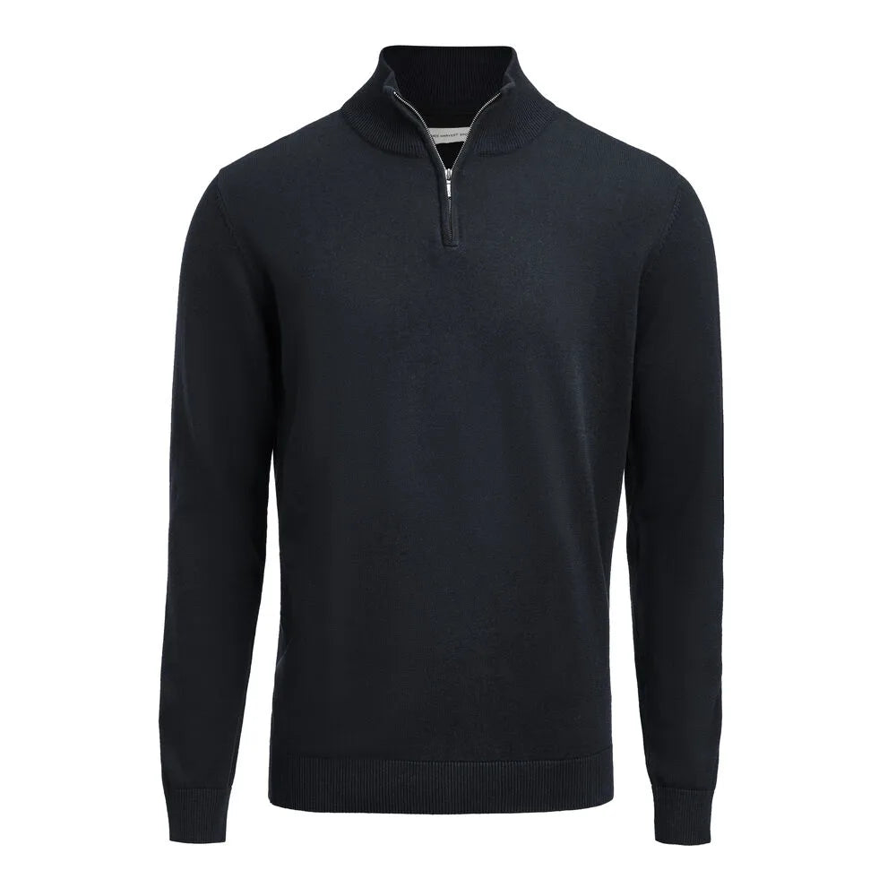 James Harvest Ashland Halfzip Gebreide Sweater Unisex Marine