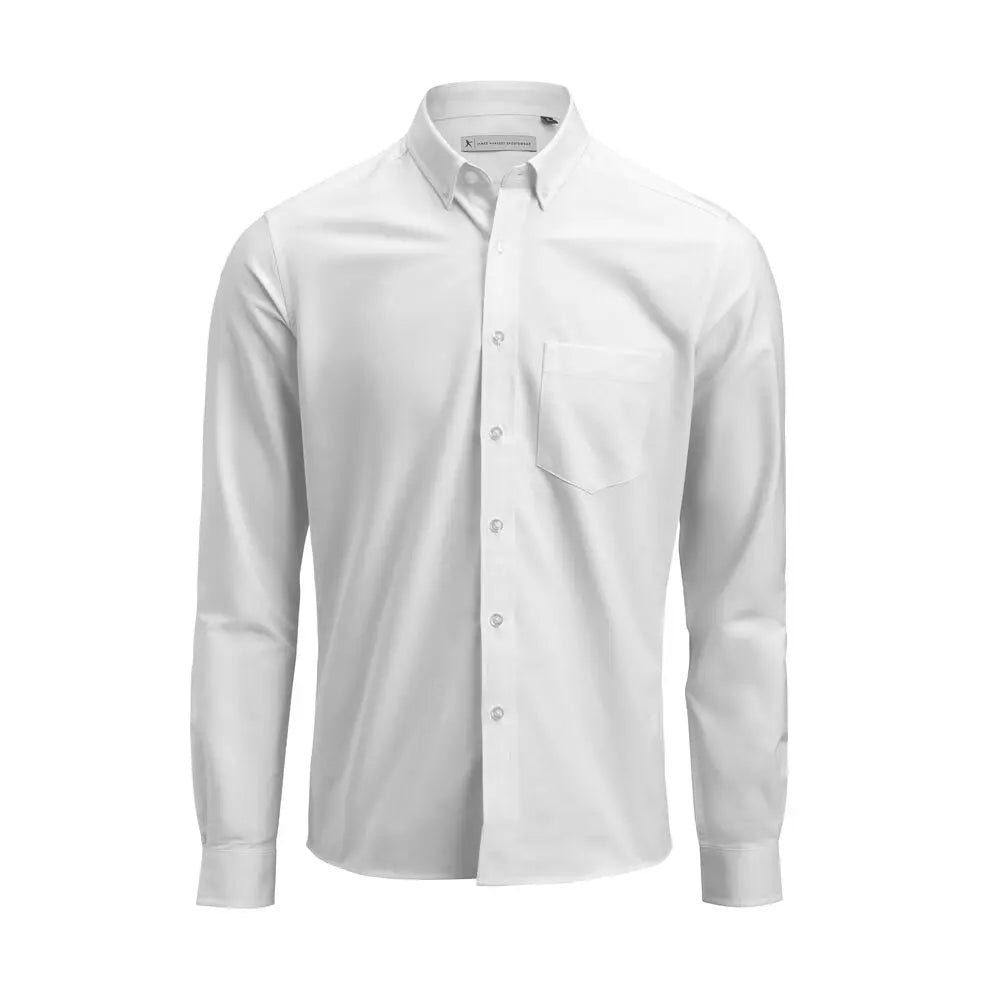 James Harvest Allen Oxford Hemd Regular Fit Heren Wit