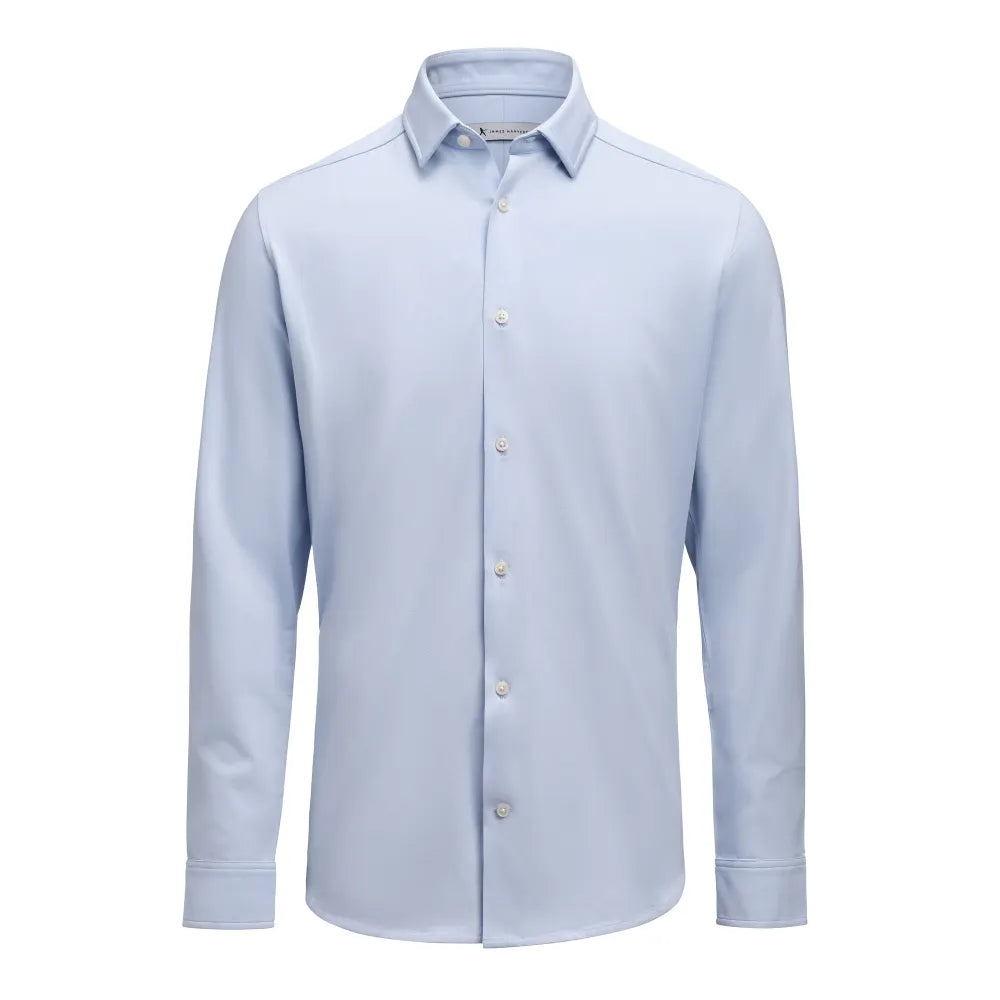 James Harvest Upton Hemd Heren Light Blue