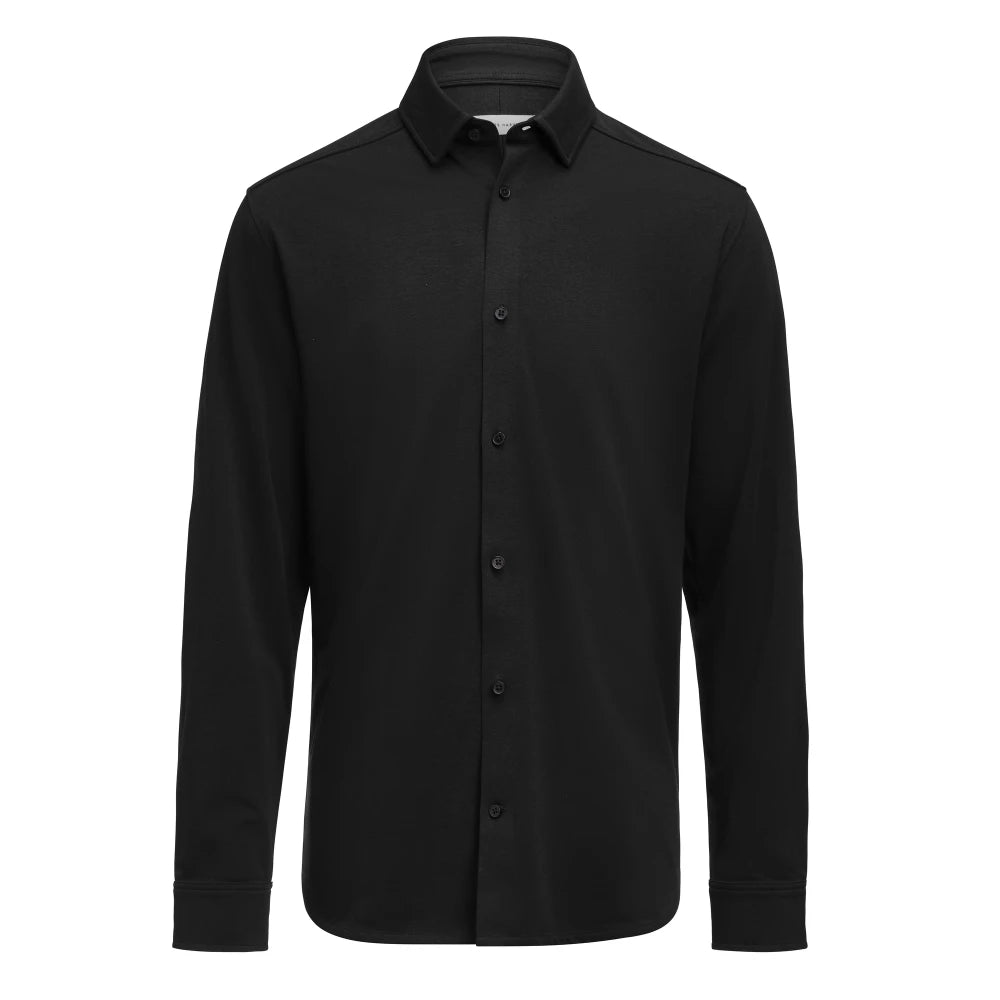 James Harvest Upton Hemd Heren Black