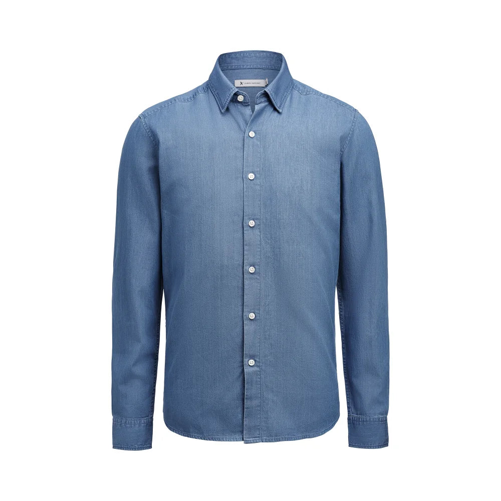 James Harvest Sayville Hemd Heren Light Denim
