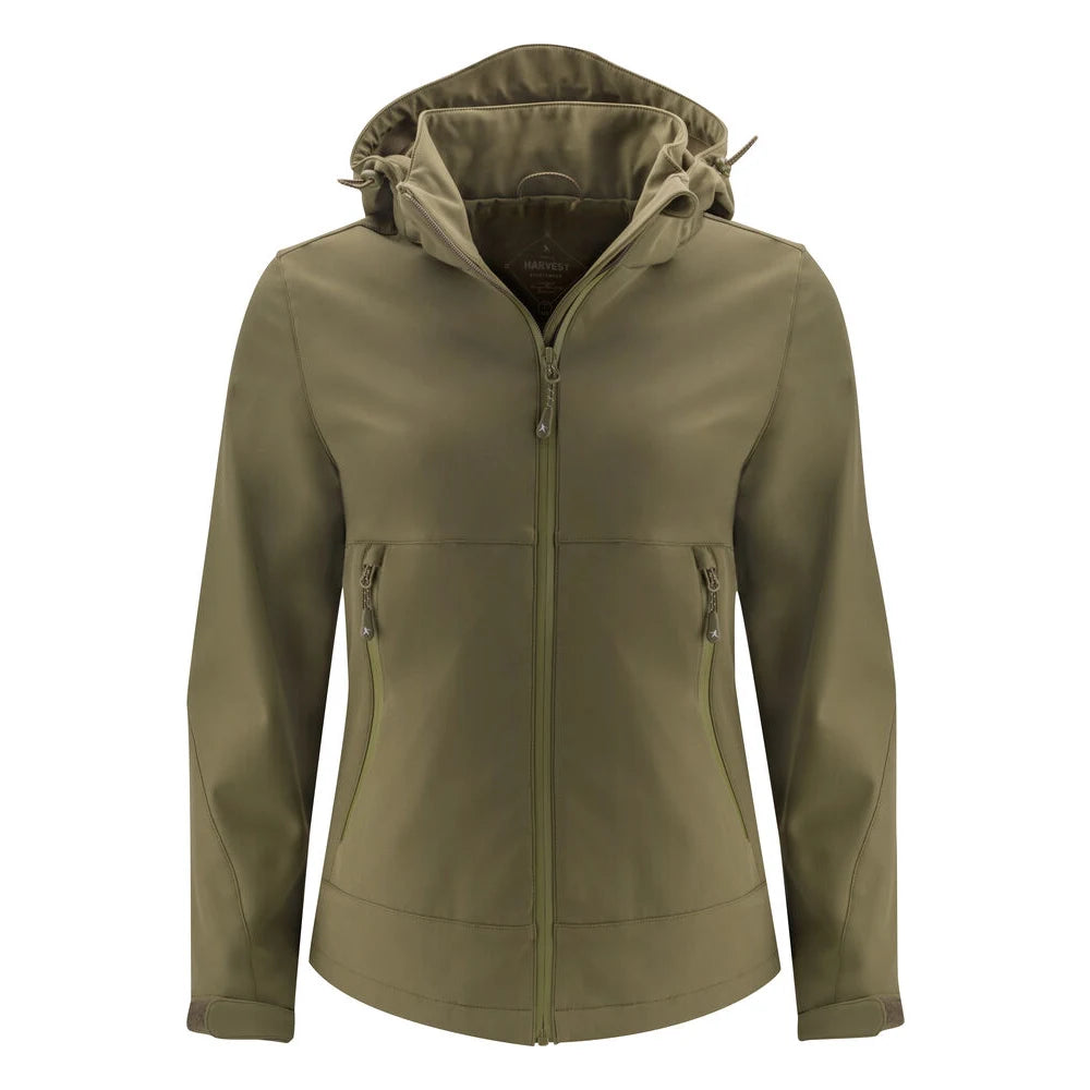 James Harvest Lodgetown Softshell Jas Dames Mosgroen