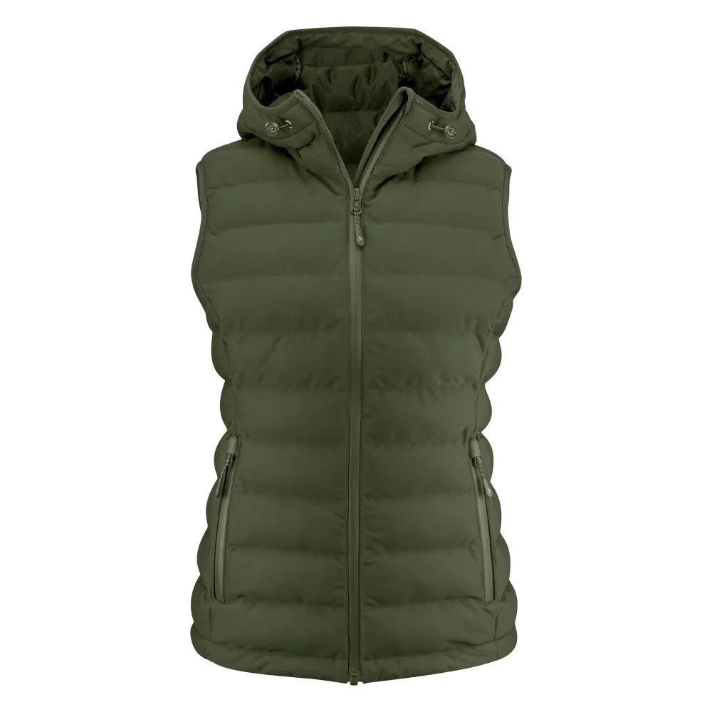 James Harvest Woodlake Heights Bodywarmer Dames Mosgroen