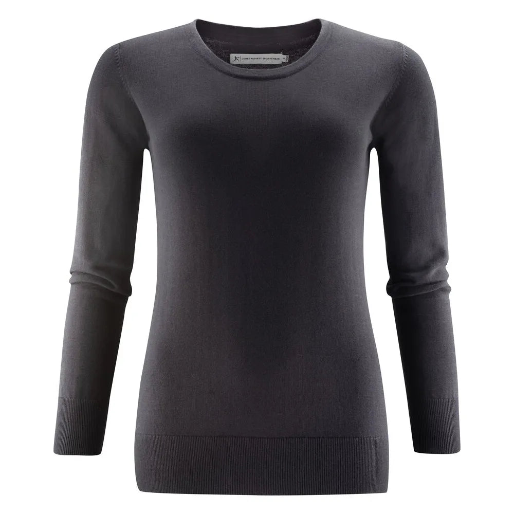 James Harvest Ashland U Gebreide Sweater Dames Zwart
