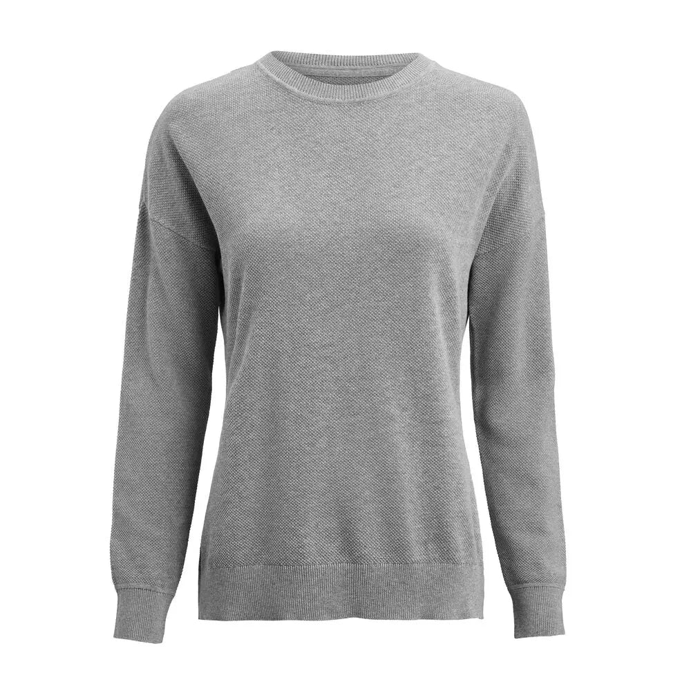 James Harvest Ashland Casual Gebreide Sweater Dames Grijs Mêlée