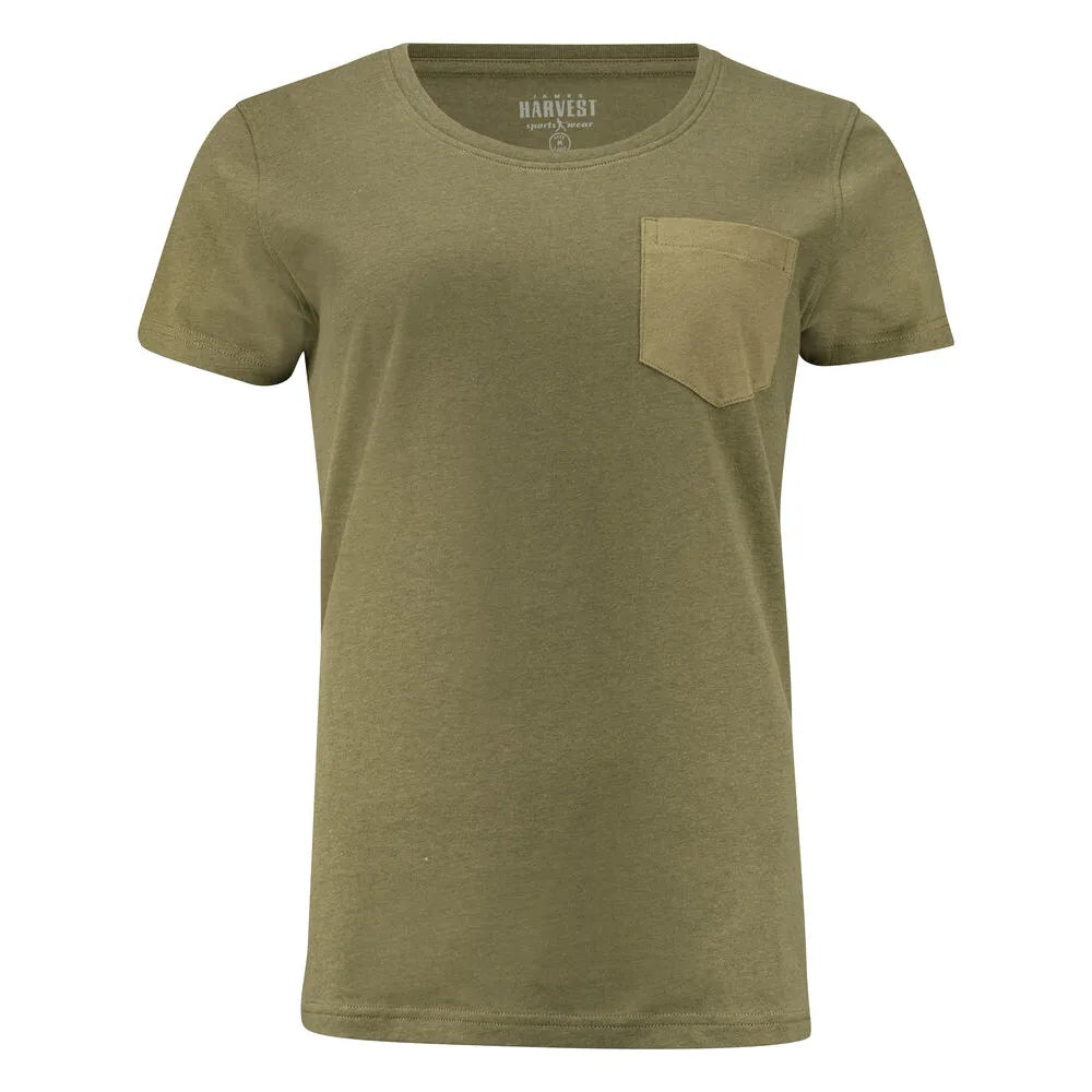 James Harvest Walcott T-Shirt Dames Mosgroen