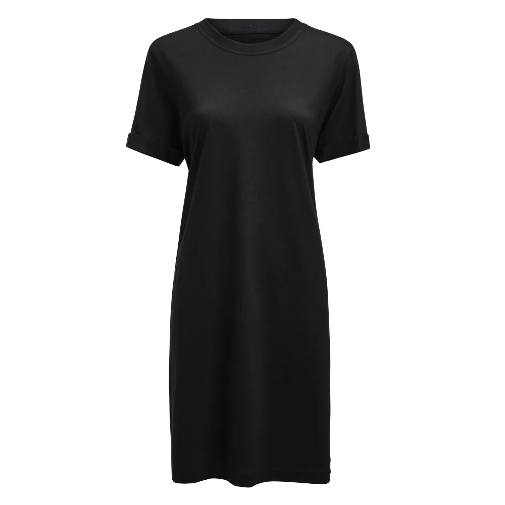 James Harvest American T-Shirt Dress Jurk Dames Zwart