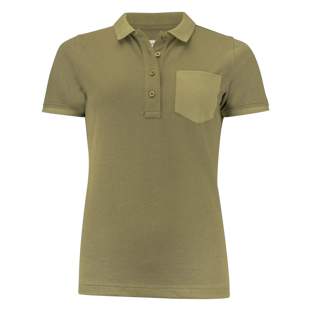 James Harvest Pinedale Polo Pique Dames Mosgroen