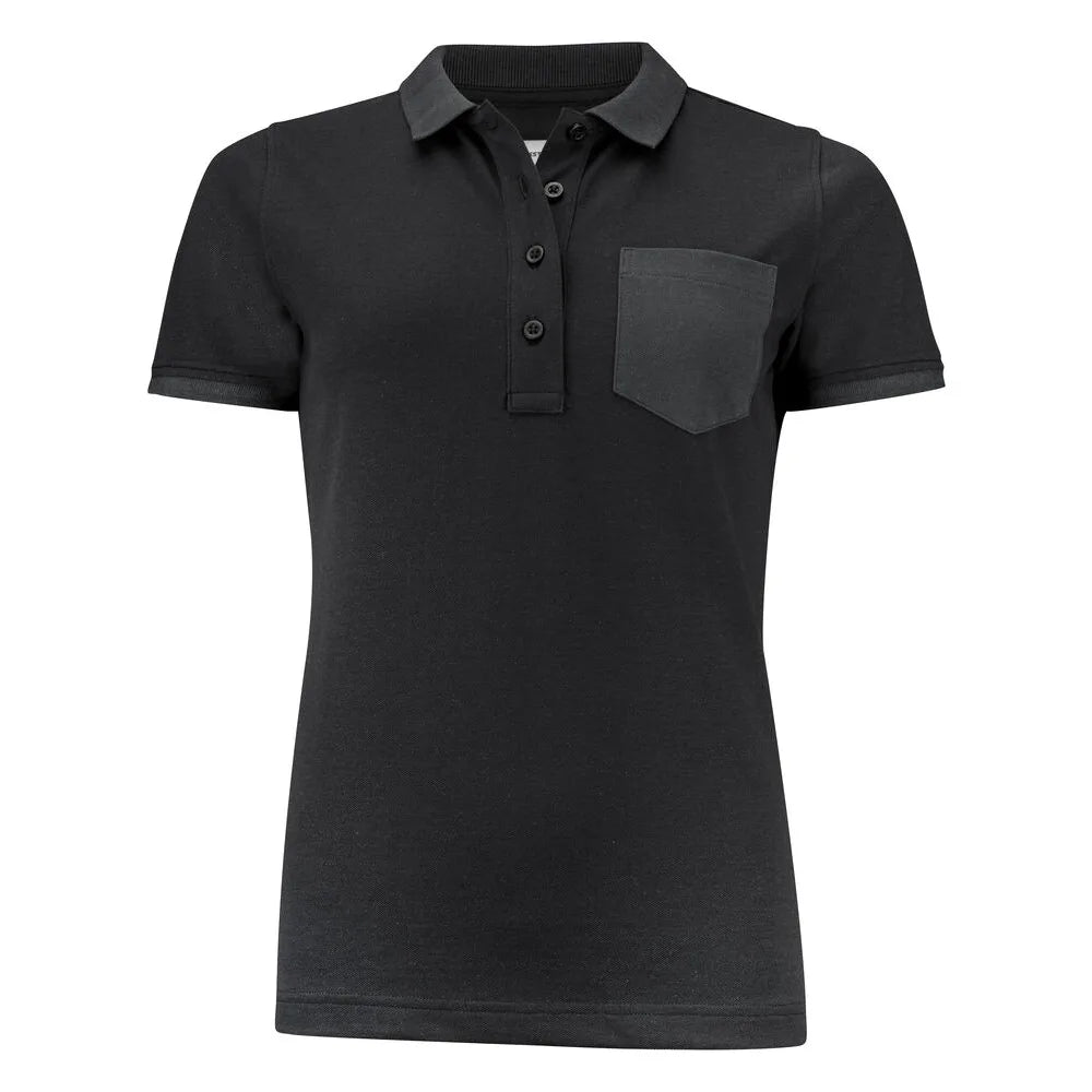 James Harvest Pinedale Polo Pique Dames Zwart