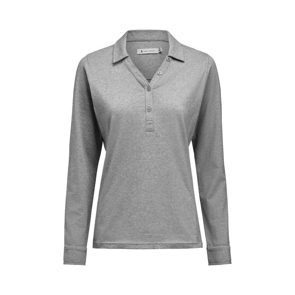 James Harvest American Supreme Polo LS Dames Grijs Mêlée