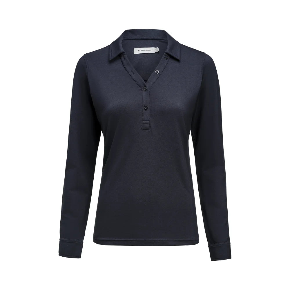 James Harvest American Supreme Polo LS Dames Marine