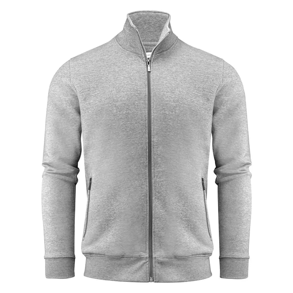 James Harvest Melville Heights Sweater Volledige Rits Heren Grijs Mêlée