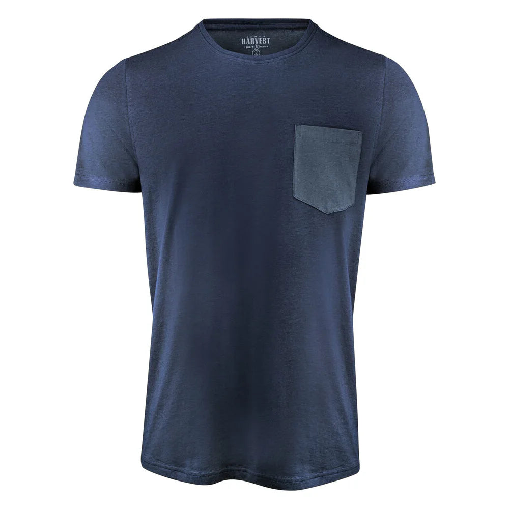 James Harvest Walcott T-Shirt Heren Marine