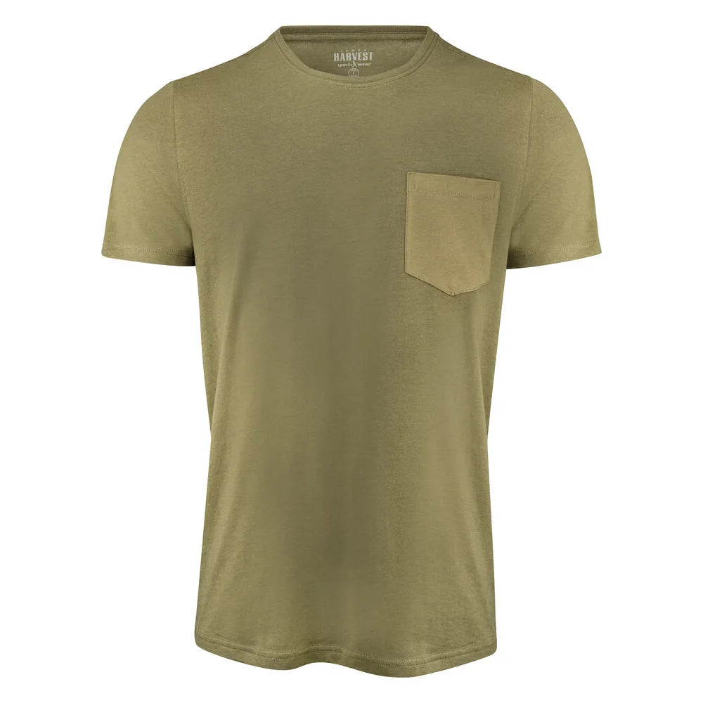 James Harvest Walcott T-Shirt Heren Mosgroen