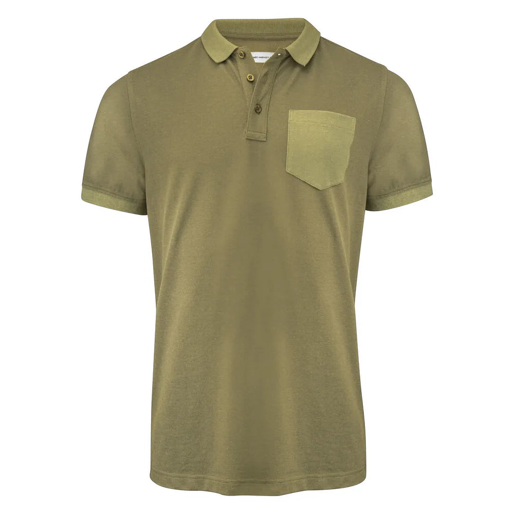 James Harvest Pinedale Polo Pique Heren Mosgroen