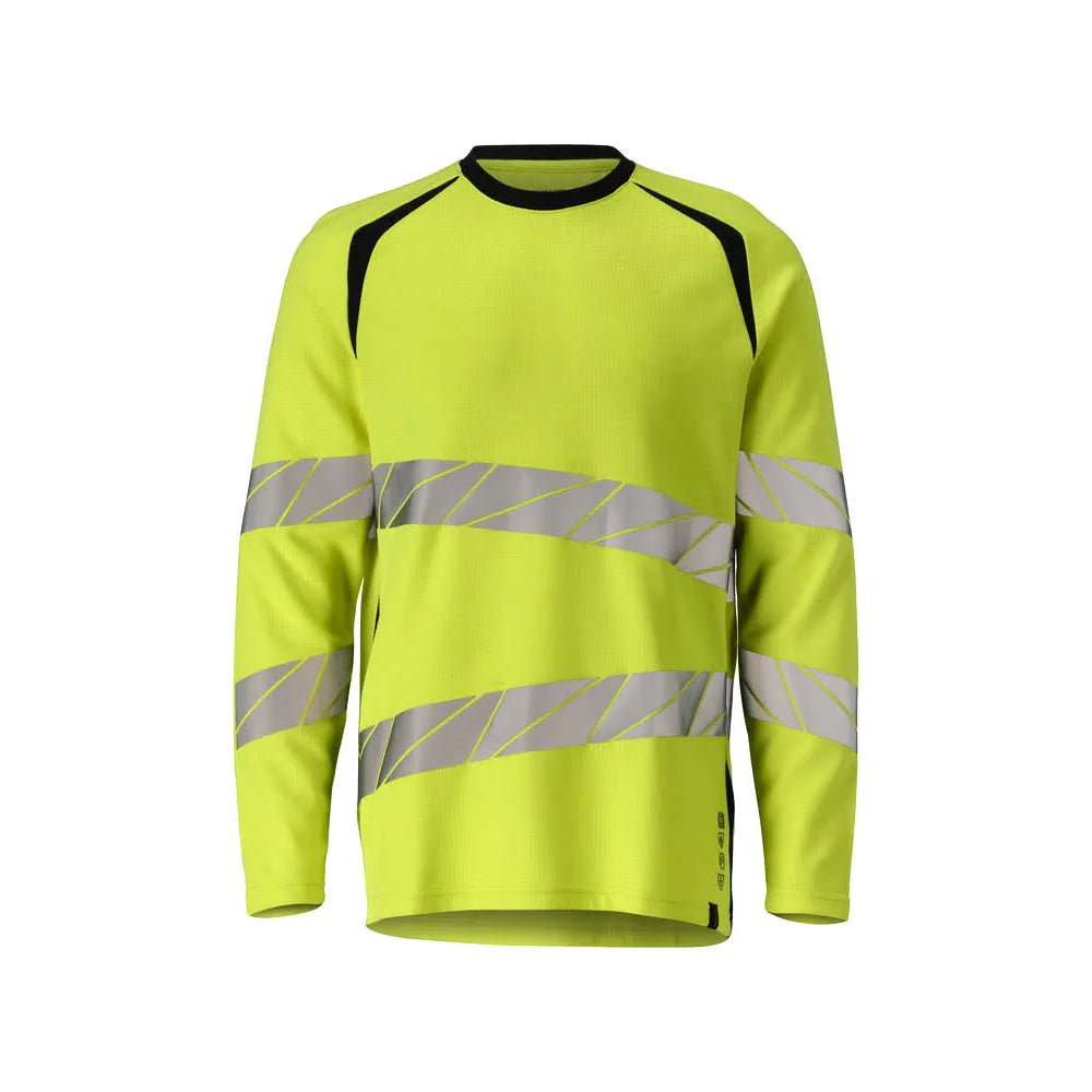 Mascot 21381-327 T-Shirt Met Lange Mouwen High Vis Geel Donkermarine