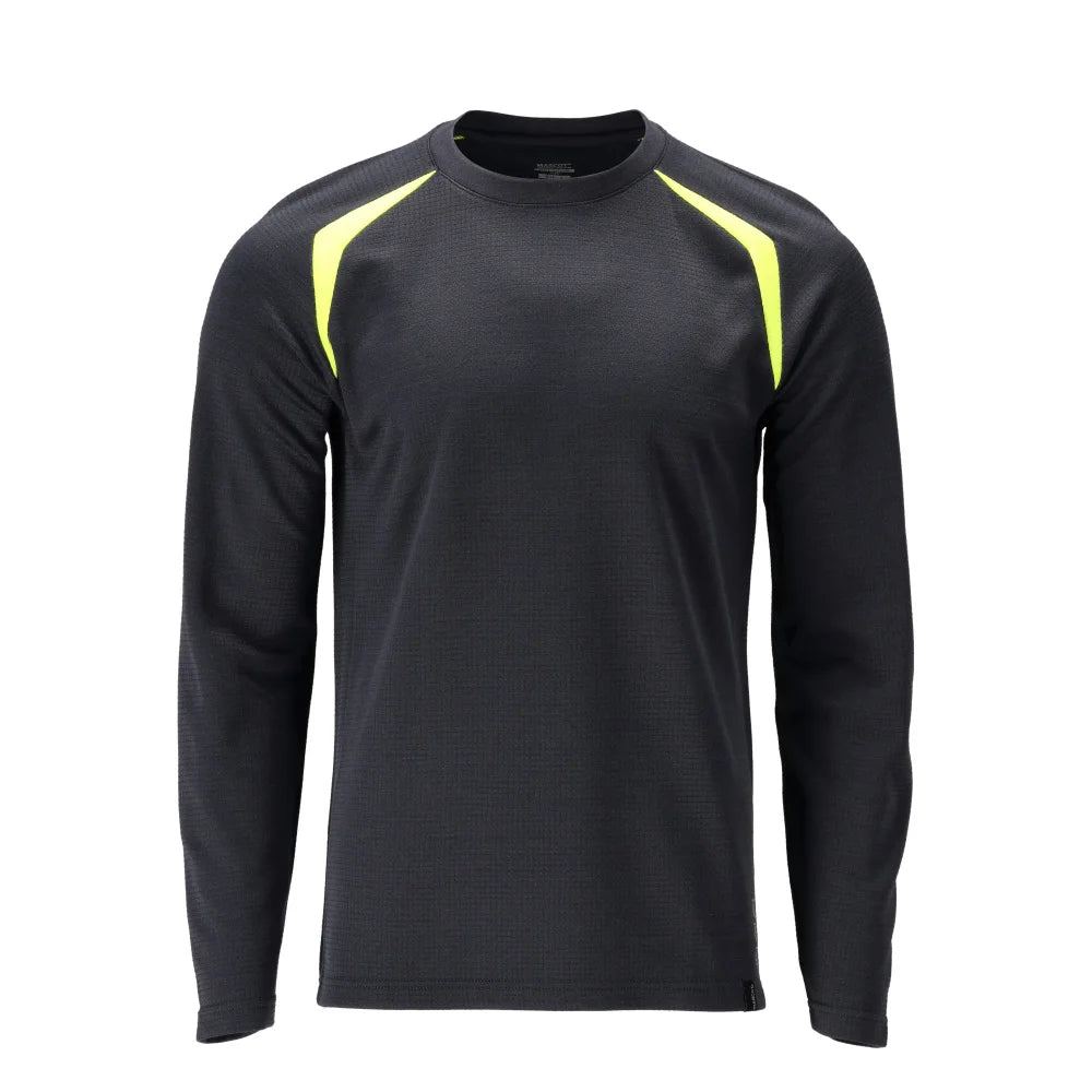 Mascot 21581-327 T-Shirt Met Lange Mouwen Donkermarine High Vis Geel