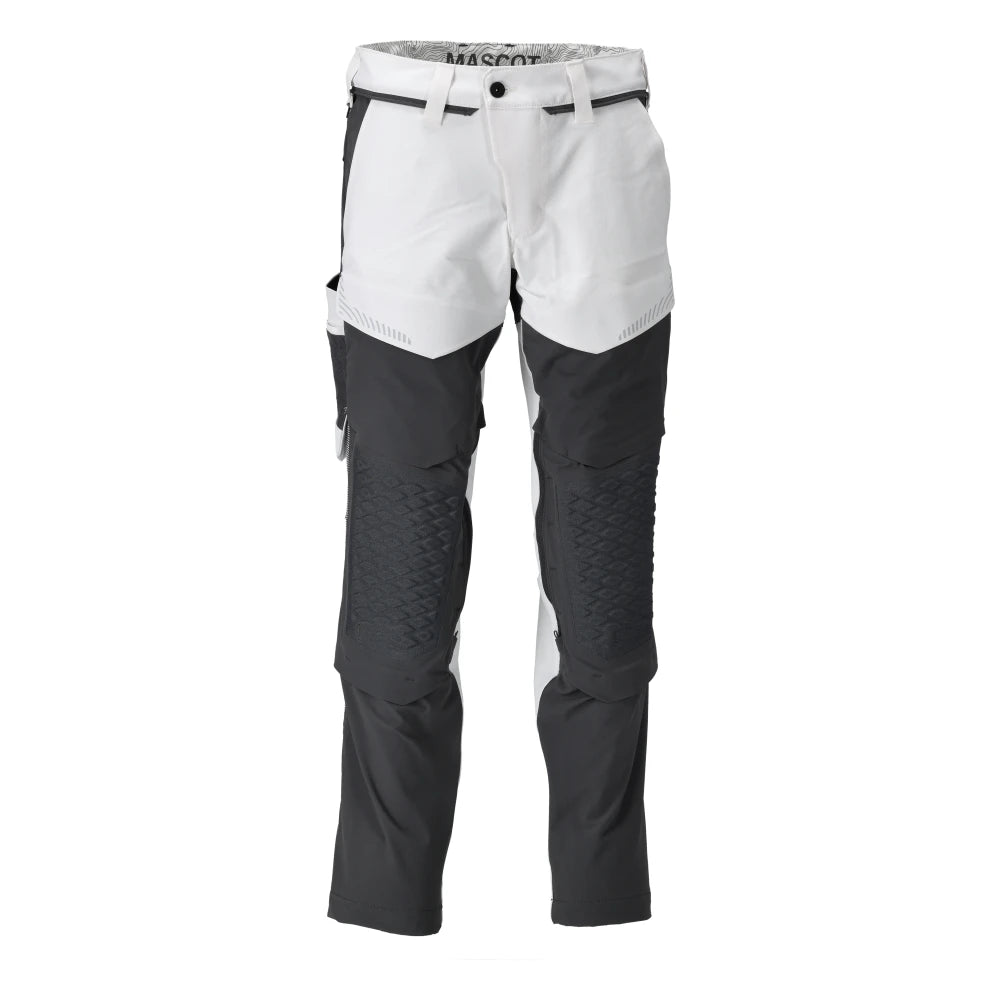 Mascot 22079-605 Broek Met Kniezakken Schilder Wit Steengrijs