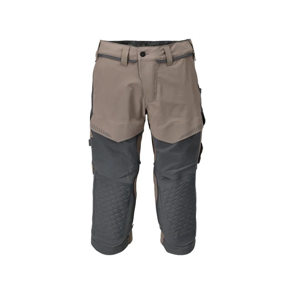 Mascot 22249-605 Driekwart Broek Met Kniezakken Donkerzand Steengrijs