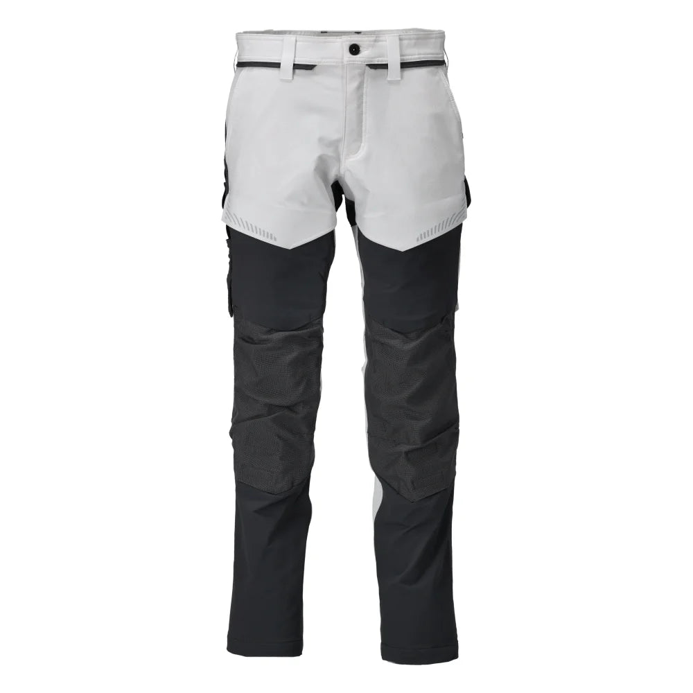 Mascot 22379-311 Broek Met Kniezakken Wit Steengrijs