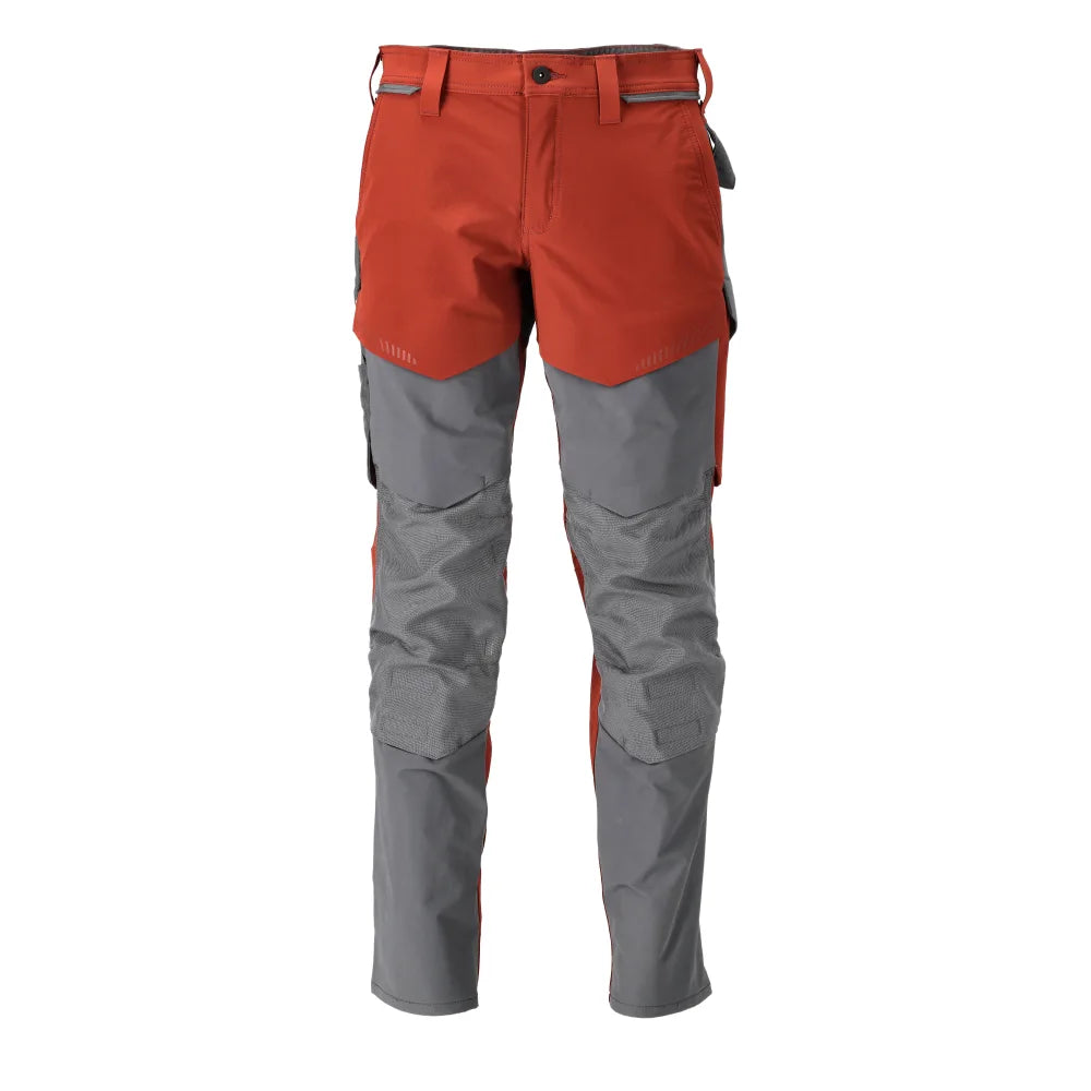 Mascot 22379-311 Broek Met Kniezakken Herfstrood Steengrijs