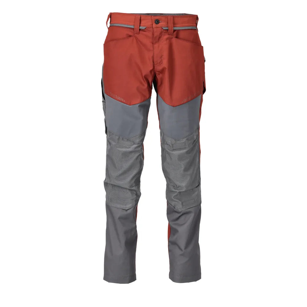 Mascot 22479-230 Broek Met Kniezakken Herfstrood Steengrijs