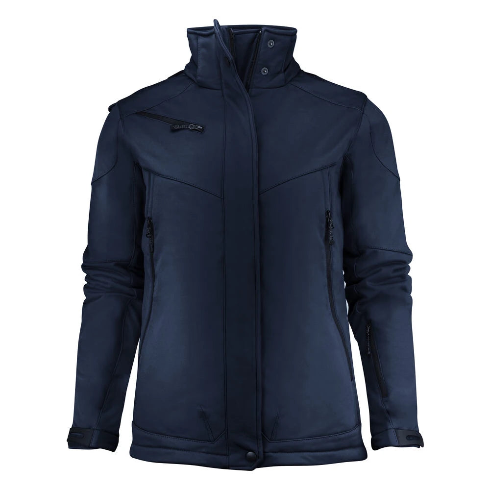 Printer Skeleton Softshell Jas Dames Donker Marine