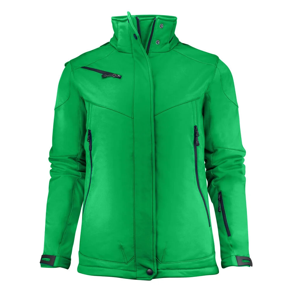 Printer Skeleton Softshell Jas Dames Frisgroen