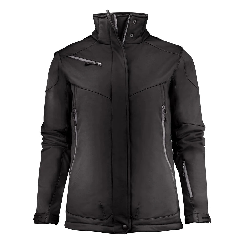 Printer Skeleton Softshell Jas Dames Zwart