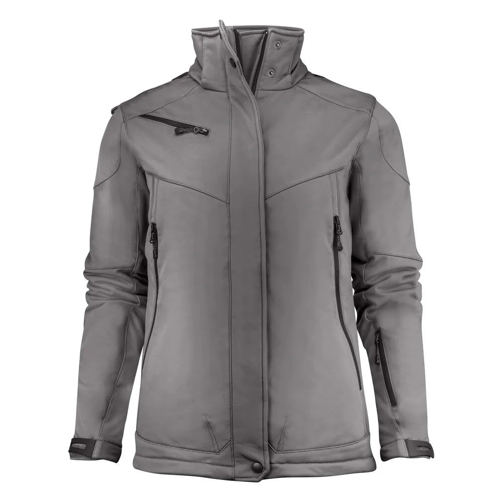 Printer Skeleton Softshell Jas Dames Staalgrijs