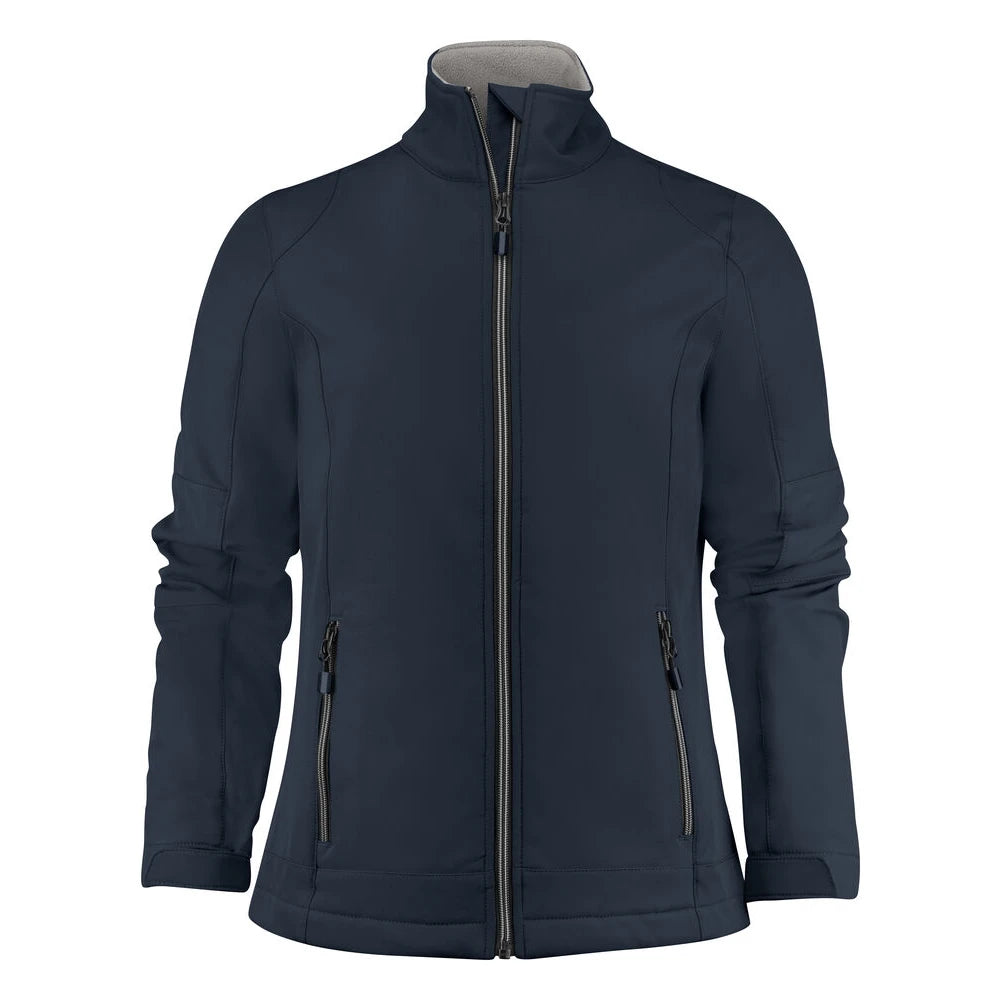 Printer Trial Softshell Jas Dames Donker Marine