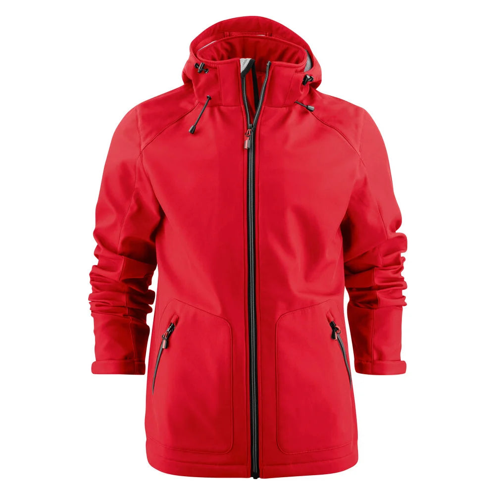 Printer Karting Softshell Jas Heren Rood
