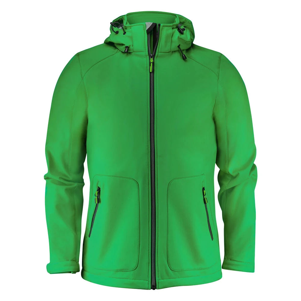 Printer Karting Softshell Jas Heren Frisgroen