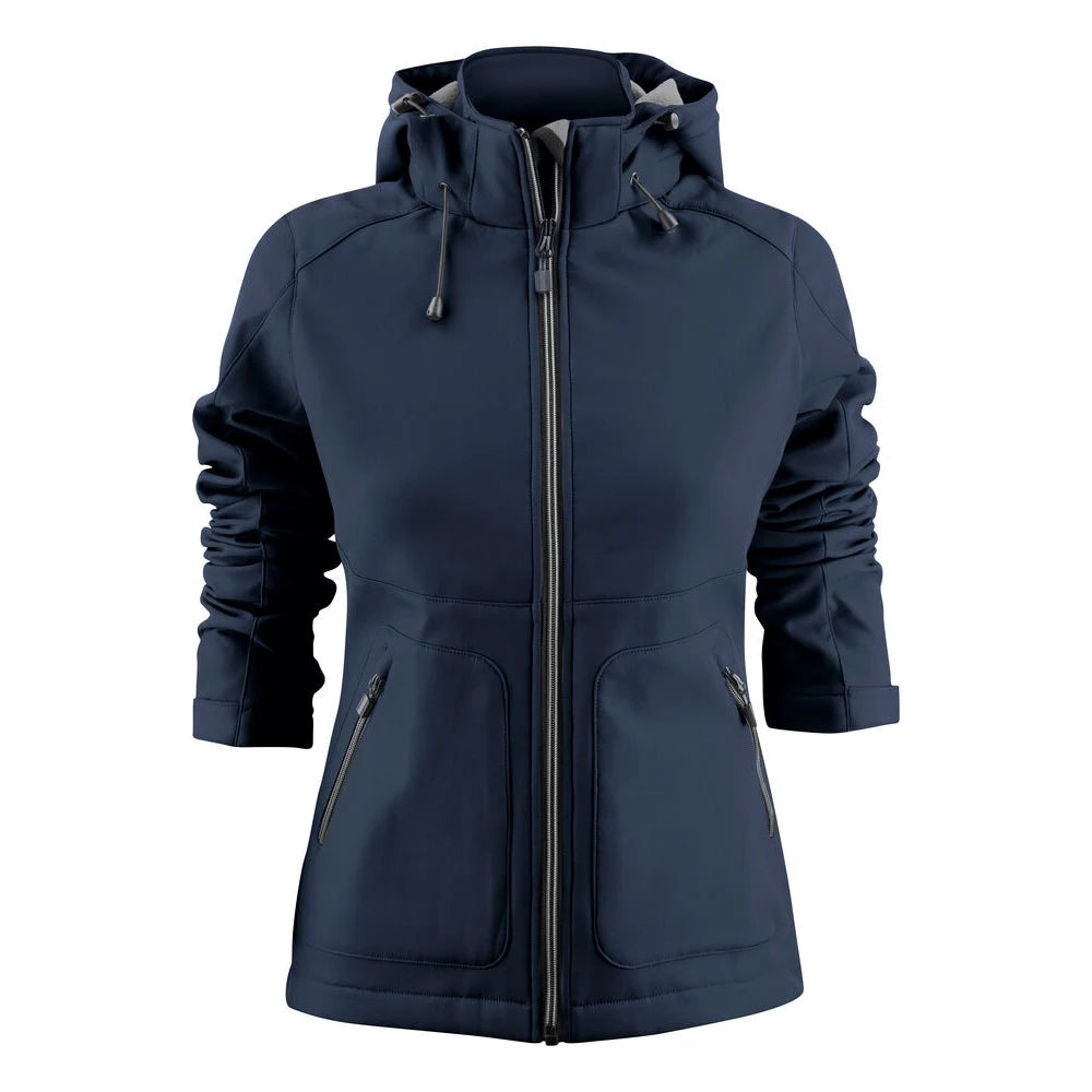 Printer Karting Softshell Jas Dames Marine