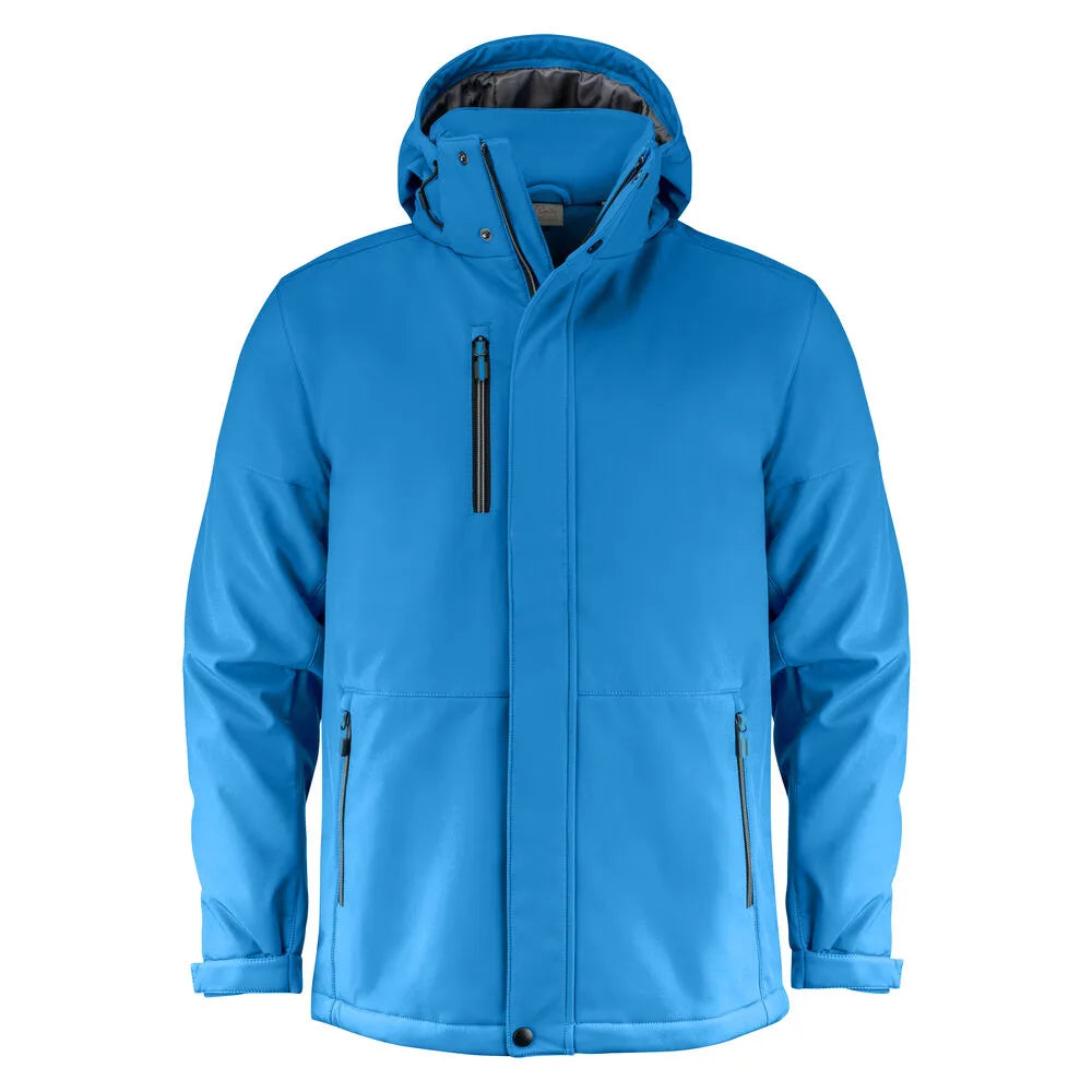 Printer Overlanding Softshell Jas Heren Oceaan Blauw