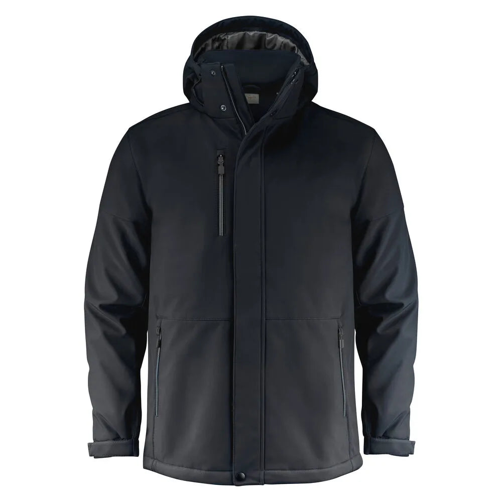 Printer Overlanding Softshell Jas Heren Zwart