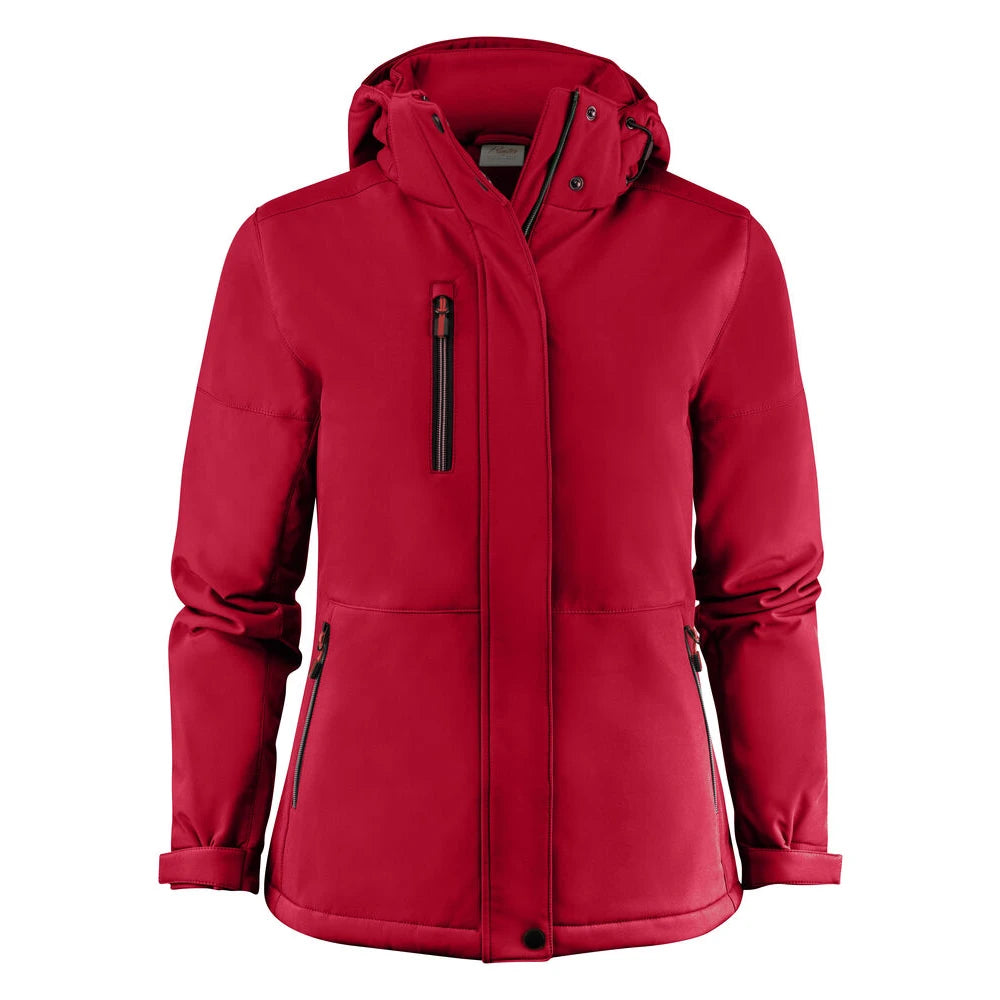 Printer Overlanding Softshell Jas Dames Rood