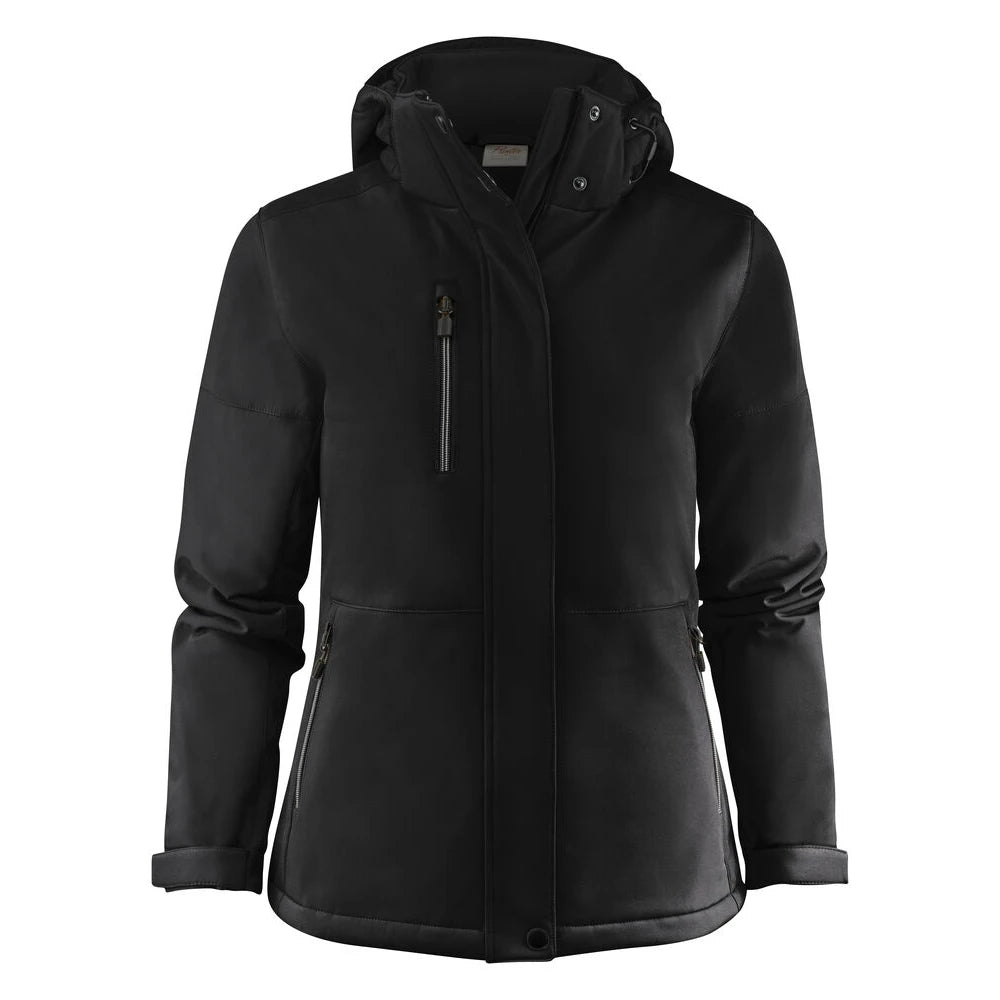 Printer Overlanding Softshell Jas Dames Zwart
