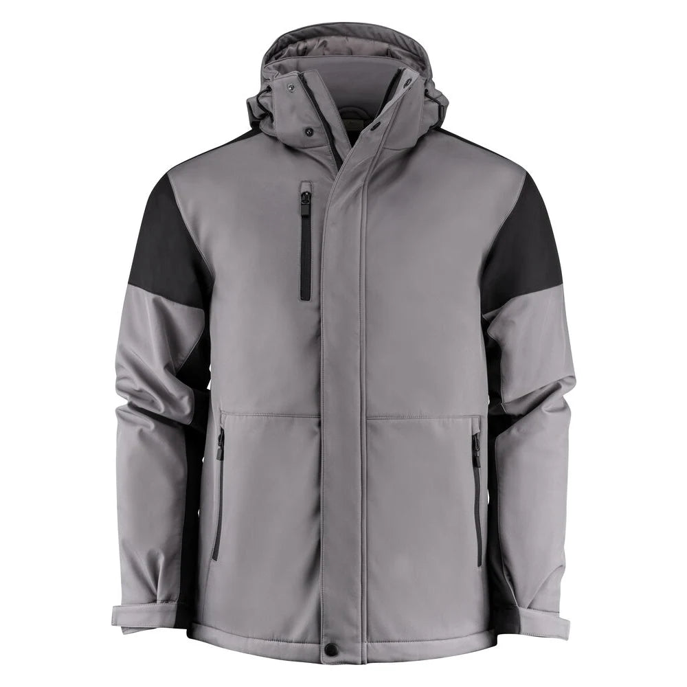 Printer Prime Padded Softshell Jas Heren Staalgrijs Zwart